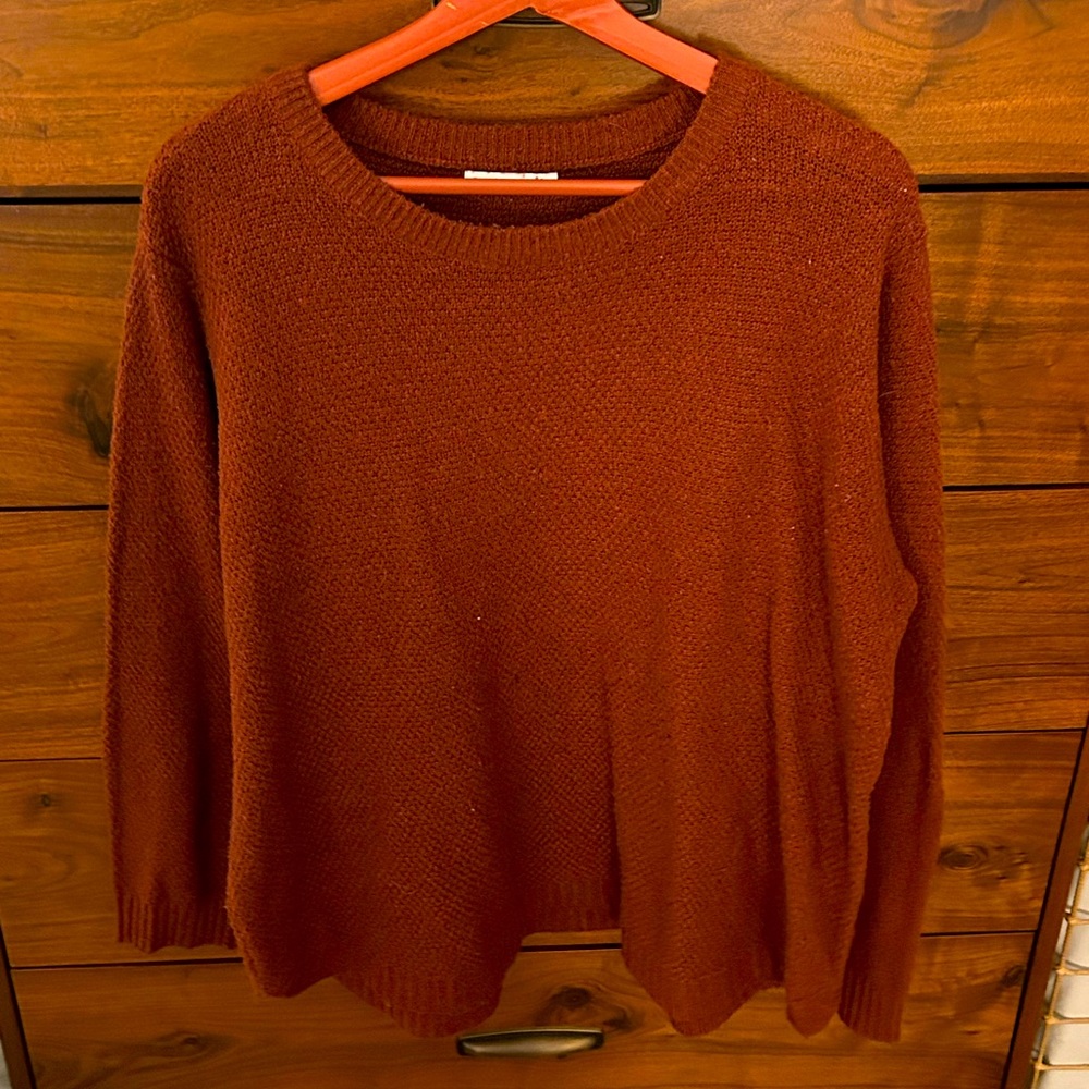Pink Clover 2x orange/rust pullover sweater